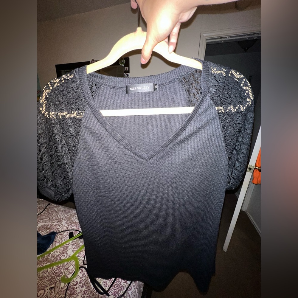 Black Hippie Style T Shirt